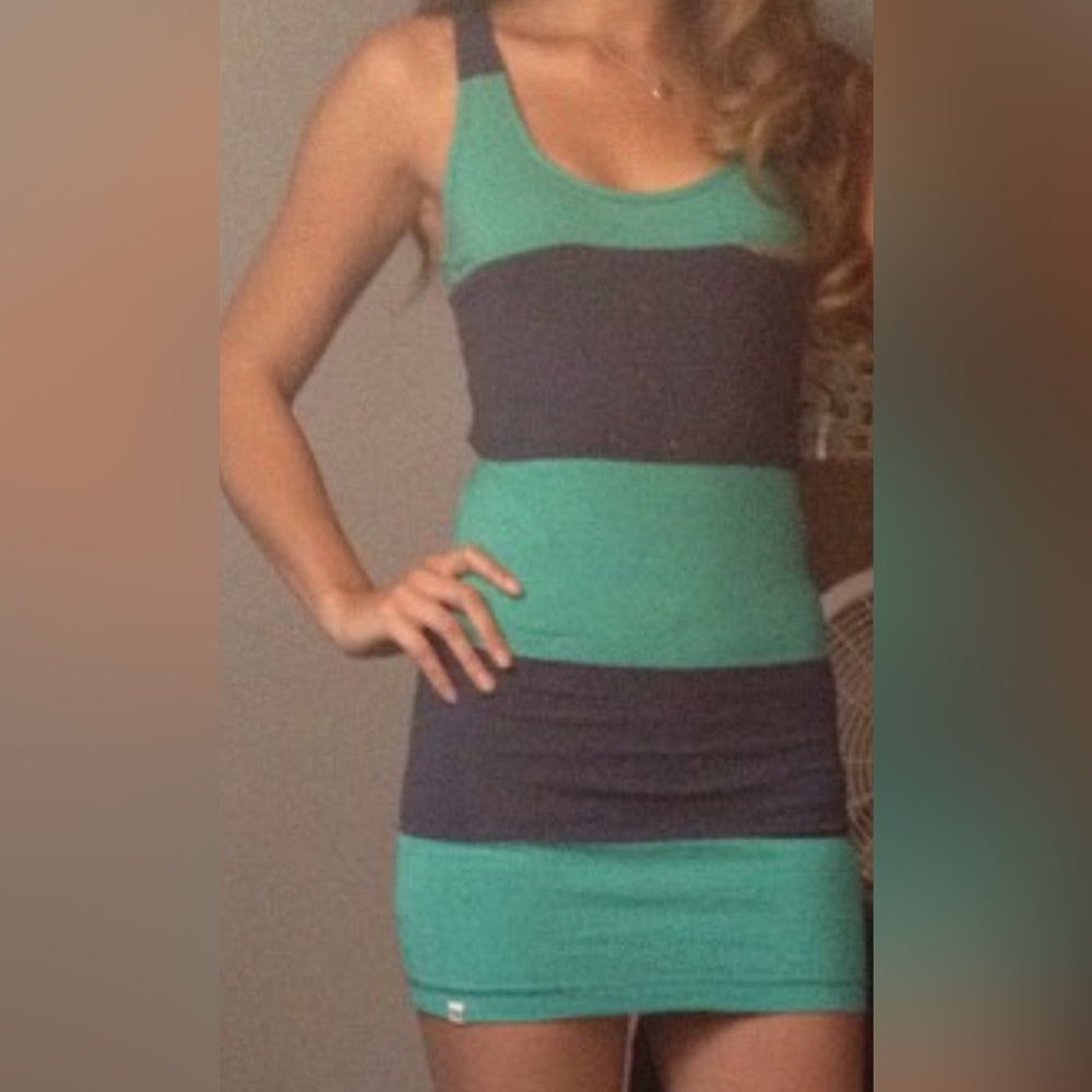 Vans Teal and Navy Cotton Mini Dress